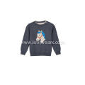 Boy's Knitted Horse Jacquard Buttoned Shoulder Pullover